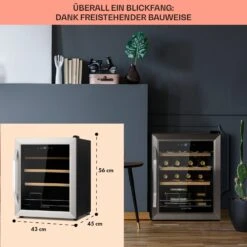 Vinamour 16 Uno Weinkühlschrank 16Fl./42l 5-18°C 41dB Glas -Bestes Haushaltsgeräte Geschäft 10039897 de 0006 usp