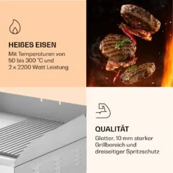 Grillmeile 4400 Elektrogrill Plancha 2x2200W Grillplatte Edelstahl 12 Grillmeile 4400 Elektrogrill Plancha 2x2200W Grillplatte Edelstahl -Bestes Haushaltsgeräte Geschäft 10039915 de 0005 logo