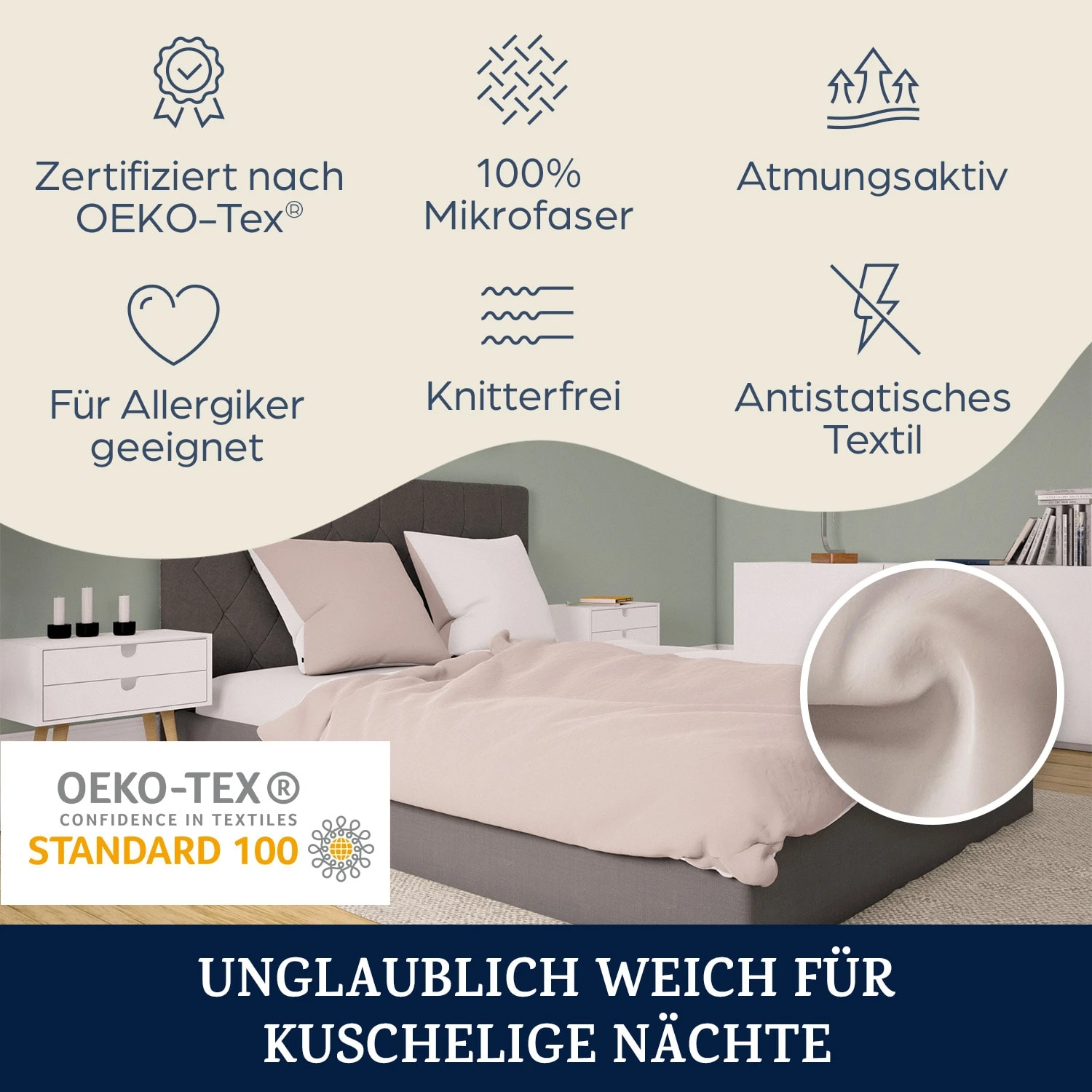 Soft Wonder-Edition Bettwäsche 240x220 Cm Mikrofaser 2 Soft Wonder-Edition Bettwäsche 240x220 Cm Mikrofaser – Bild 2