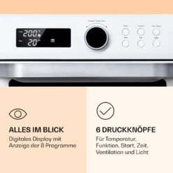 Prime Air Heißluftfritteuse 1500W 23l Timer 8 Programme 10 Prime Air Heißluftfritteuse 1500W 23l Timer 8 Programme -Bestes Haushaltsgeräte Geschäft 10040026 de 0004 logo