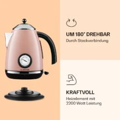 Aquavita Chalet Wasserkocher 1,7 Liter 2200 Watt Temperaturanzeige Edelstahl -Bestes Haushaltsgeräte Geschäft 10040038 de 0003 logo