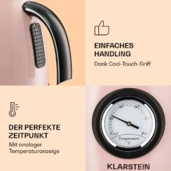 Aquavita Chalet Wasserkocher 1,7 Liter 2200 Watt Temperaturanzeige Edelstahl -Bestes Haushaltsgeräte Geschäft 10040038 de 0005 logo