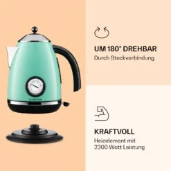 Aquavita Chalet Wasserkocher 1,7 Liter 2200 Watt Temperaturanzeige Edelstahl -Bestes Haushaltsgeräte Geschäft 10040040 de 0003 logo