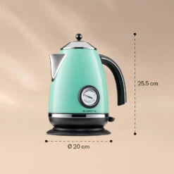 Aquavita Chalet Wasserkocher 1,7 Liter 2200 Watt Temperaturanzeige Edelstahl -Bestes Haushaltsgeräte Geschäft 10040040 yy 0008 logo