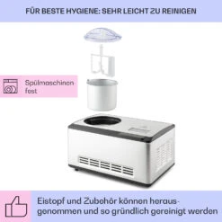 Dolce Bacio Smart Eiscremebereiter Yogurtmaker Kompressor 2 Liter WiFi Touch Edelstahl -Bestes Haushaltsgeräte Geschäft 10040048 de 0005 logo