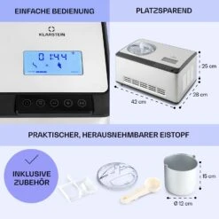 Dolce Bacio Smart Eiscremebereiter Yogurtmaker Kompressor 2 Liter WiFi Touch Edelstahl -Bestes Haushaltsgeräte Geschäft 10040048 de 0006 logo