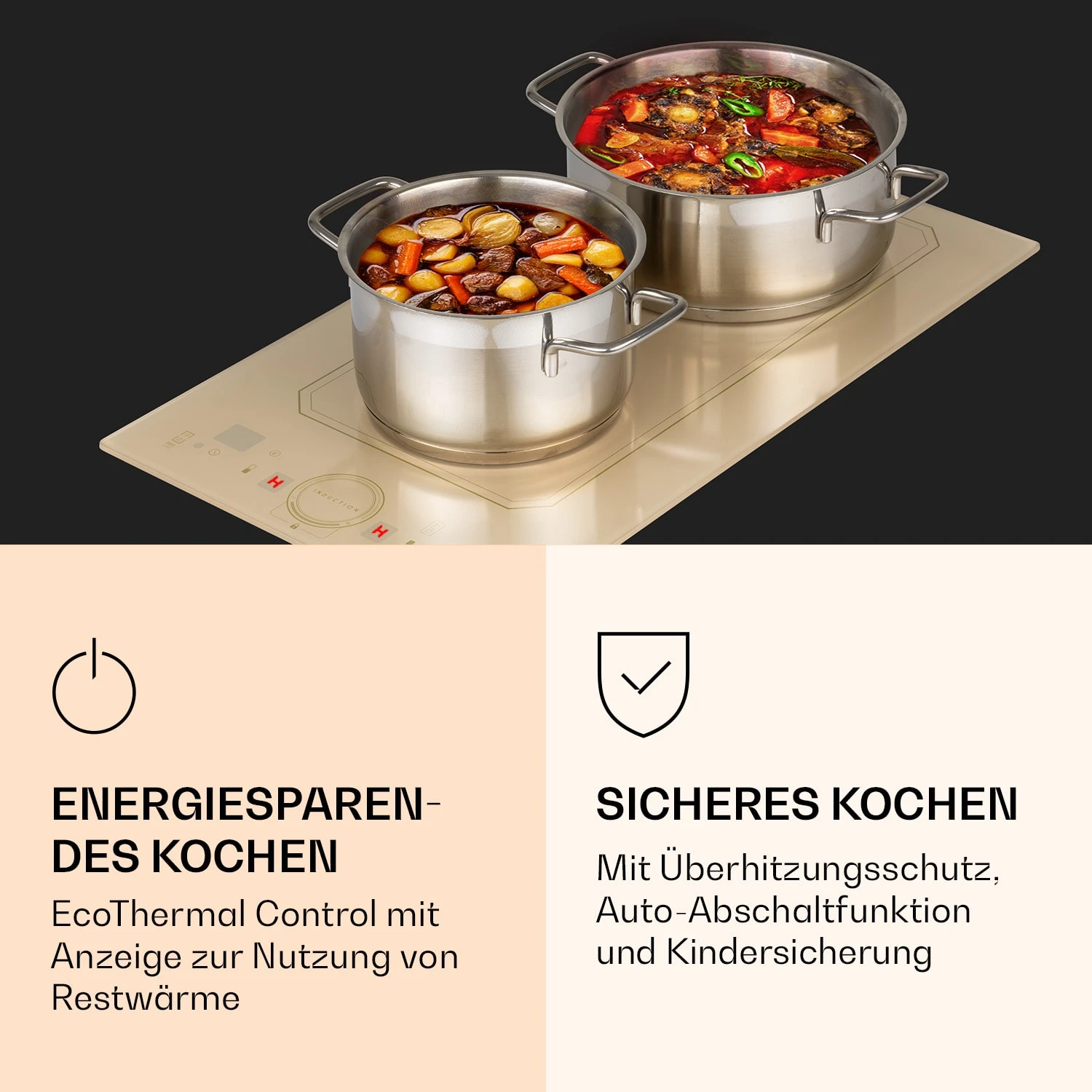 Victoria Domino Induktionskochfeld Einbau 3500W Flexzone Timer 5 Victoria Domino Induktionskochfeld Einbau 3500W Flexzone Timer – Bild 5