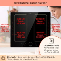 Victoria 4 Flex Induktionskochfeld Einbau 7000W 2 Flexzonen Timer -Bestes Haushaltsgeräte Geschäft 10040201 de 0003 usp