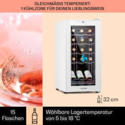 Shiraz 15 Slim Uno Weinkühlschrank 44l Touch-Bedienfeld 5-18°C 10 Shiraz 15 Slim Uno Weinkühlschrank 44l Touch-Bedienfeld 5-18°C -Bestes Haushaltsgeräte Geschäft 10040214 de 0003 usp