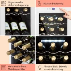 Shiraz 18 Slim Uno Weinkühlschrank 50l 18Fl Touch-Bedienfeld 5-18°C -Bestes Haushaltsgeräte Geschäft 10040215 de 0005 usp