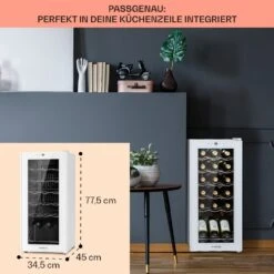Shiraz 18 Slim Uno Weinkühlschrank 50l 18Fl Touch-Bedienfeld 5-18°C -Bestes Haushaltsgeräte Geschäft 10040215 de 0006 usp