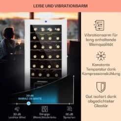 Shiraz 28 Uno Weinkühlschrank 74l 28Fl Touch-Bedienfeld 5-18°C -Bestes Haushaltsgeräte Geschäft 10040218 de 0004 usp