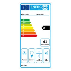 Alina 90 Smart Dunstabzugshaube 90cm 594m³/h LED Ambiente Glasfront -Bestes Haushaltsgeräte Geschäft 10040232 energy label