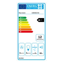 Aurora 60 Smart Dunstabzugshaube 550 M³/h 60cm Kopffrei Ambiente-Licht EEC A++ -Bestes Haushaltsgeräte Geschäft 10040234 energy label