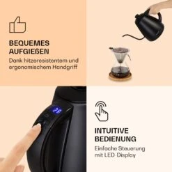 Garcon Wasserkocher 1L 2000W Warmhaltefunktion Schwanenhals Edelstahl -Bestes Haushaltsgeräte Geschäft 10040347 de 0005 logo