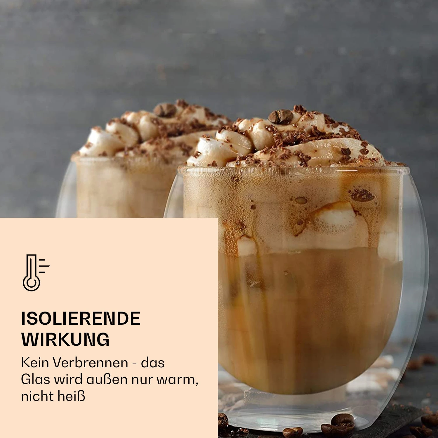 DUOS Jumbo Doppelwandiges Thermoglas 310ml Borosilikatglas Handgemacht 2 DUOS Jumbo Doppelwandiges Thermoglas 310ml Borosilikatglas Handgemacht – Bild 2