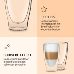 DUOS Doppelwandiges Glas 400 Ml Trinkglas Espresso Borosilikatglas -Bestes Haushaltsgeräte Geschäft 10040373 de 0006 logo