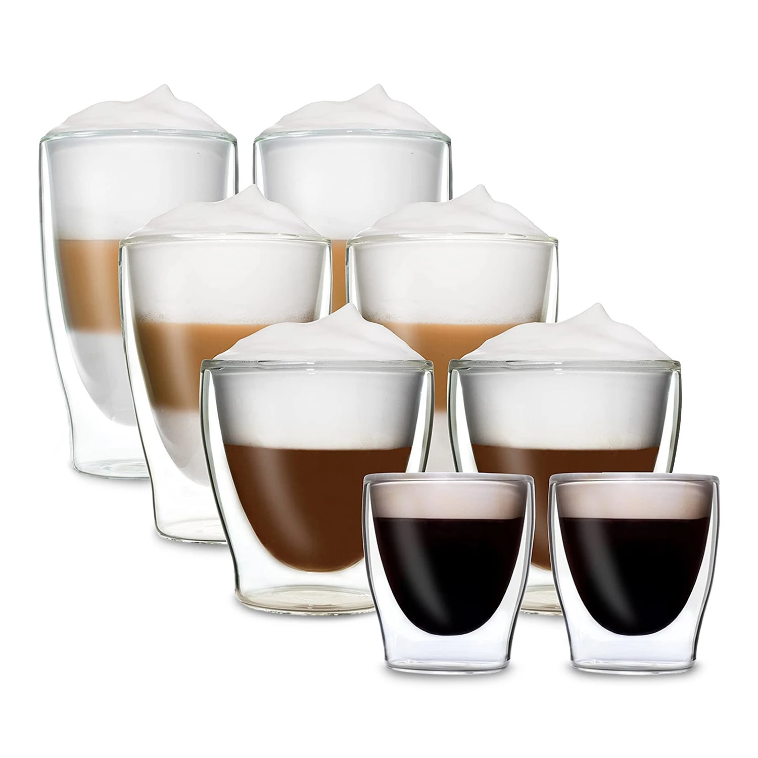 DUOS Doppelwandiges Glas | Thermoglas | 80, 200, 310, 400 Ml | Trinkglas | Espressoglas, Teeglas, Shotglas | Für Heiße Und Kalte Getränke | Borosilikatglas| Hitze- Und Kältebeständig | Handgemacht | Spülmaschinenfest | Schwebe-Effekt 1 DUOS Doppelwandiges Glas | Thermoglas | 80, 200, 310, 400 Ml | Trinkglas | Espressoglas, Teeglas, Shotglas | Für Heiße Und Kalte Getränke | Borosilikatglas| Hitze- Und Kältebeständig | Handgemacht | Spülmaschinenfest | Schwebe-Effekt