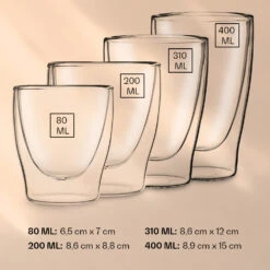DUOS Doppelwandiges Glas | Thermoglas | 80, 200, 310, 400 Ml | Trinkglas | Espressoglas, Teeglas, Shotglas | Für Heiße Und Kalte Getränke | Borosilikatglas| Hitze- Und Kältebeständig | Handgemacht | Spülmaschinenfest | Schwebe-Effekt 11 DUOS Doppelwandiges Glas | Thermoglas | 80, 200, 310, 400 Ml | Trinkglas | Espressoglas, Teeglas, Shotglas | Für Heiße Und Kalte Getränke | Borosilikatglas| Hitze- Und Kältebeständig | Handgemacht | Spülmaschinenfest | Schwebe-Effekt -Bestes Haushaltsgeräte Geschäft 10040377 yy 0006 logo