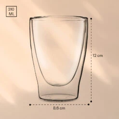DUOS Doppelwandiges Glas 310 Ml Thermofunktion Inkl. Edelstahl-Löffel -Bestes Haushaltsgeräte Geschäft 10040386 yy 0007 logo