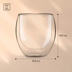 DUOS Jumbo Doppelwandiges Glas 410 Ml Thermofunktion Inkl. Edelstahl-Löffel -Bestes Haushaltsgeräte Geschäft 10040389 yy 0007 logo