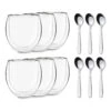 DUOS Jumbo Doppelwandiges Glas 310 Ml Thermofunktion Edelstahl-Löffel