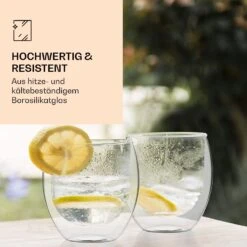 DUOS Doppelwandiges Glas 80 Ml Thermofunktion Inkl. Edelstahl-Löffel -Bestes Haushaltsgeräte Geschäft 10040400 de 0003 logo