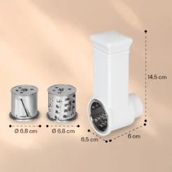 Renata Salat-Reibeaufsatz Zubehör Grob, Mittel, Fein -Bestes Haushaltsgeräte Geschäft 10040501 yy 0004 dimensions