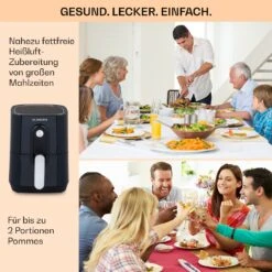 Crisp-Pro Heißluftfritteuse Air Fryer 1400W 2,8 Ltr Timer Edelstahl -Bestes Haushaltsgeräte Geschäft 10040698 de 0005 usp