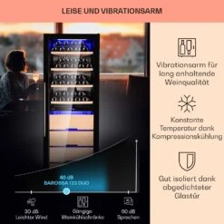 Barossa 123 Duo Weinkühlschrank 123 Fl 226 Ltr 2 Zonen Touch-Steuerung -Bestes Haushaltsgeräte Geschäft 10040721 de 0004 usp