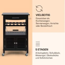 Louisiana Servierwagen Küchenwagen 5 Etagen Holz Handtuchhalter Mobil -Bestes Haushaltsgeräte Geschäft 10041123 de 0004 logo