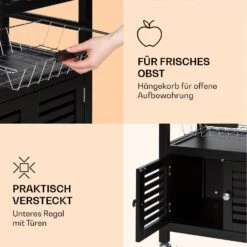 Louisiana Servierwagen Küchenwagen 5 Etagen Holz Handtuchhalter Mobil -Bestes Haushaltsgeräte Geschäft 10041123 de 0006 logo