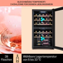 Barossa 29 Duo Weinkühlschrank 29 Fl 80 Ltr 2 Zonen Drucktasten -Bestes Haushaltsgeräte Geschäft 10041124 de 0003 usp