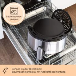 Klarstein Crisp-Pro 4,3L Air Fry Stainless Steel -Bestes Haushaltsgeräte Geschäft 10041145 de 0004 logo