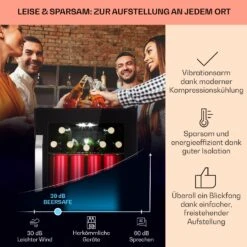 Beersafe 70 Bierzeit Edition Kühlschrank 70 Ltr 3 Böden Glas Edelstahl -Bestes Haushaltsgeräte Geschäft 10041176 de 0003 usp