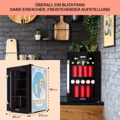 Beersafe 70 Bierzeit Edition Kühlschrank 70 Ltr 3 Böden Glas Edelstahl -Bestes Haushaltsgeräte Geschäft 10041176 de 0007 usp