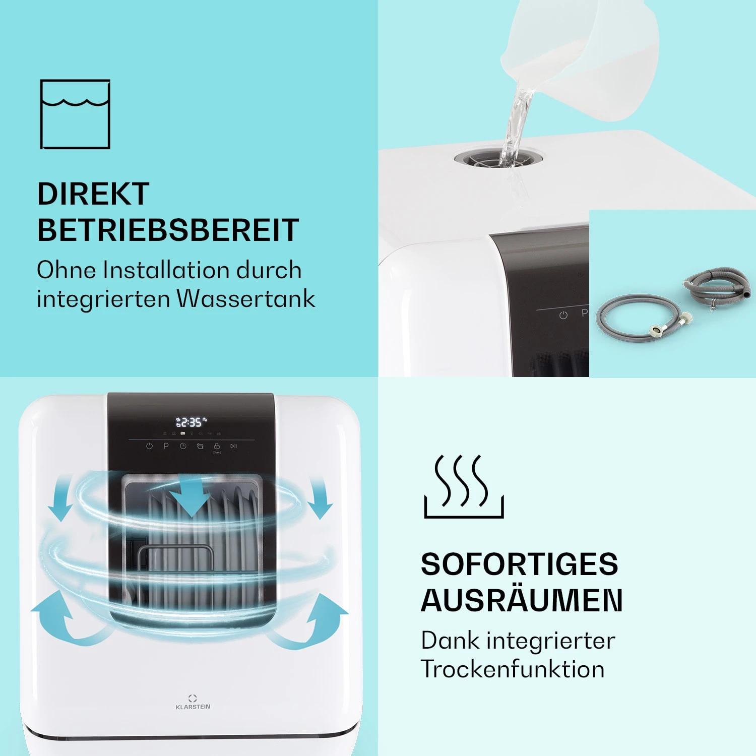 Melville 3 Geschirrspüler Freistehend Installationsfrei 3 Gedecke 3 Melville 3 Geschirrspüler Freistehend Installationsfrei 3 Gedecke – Bild 3