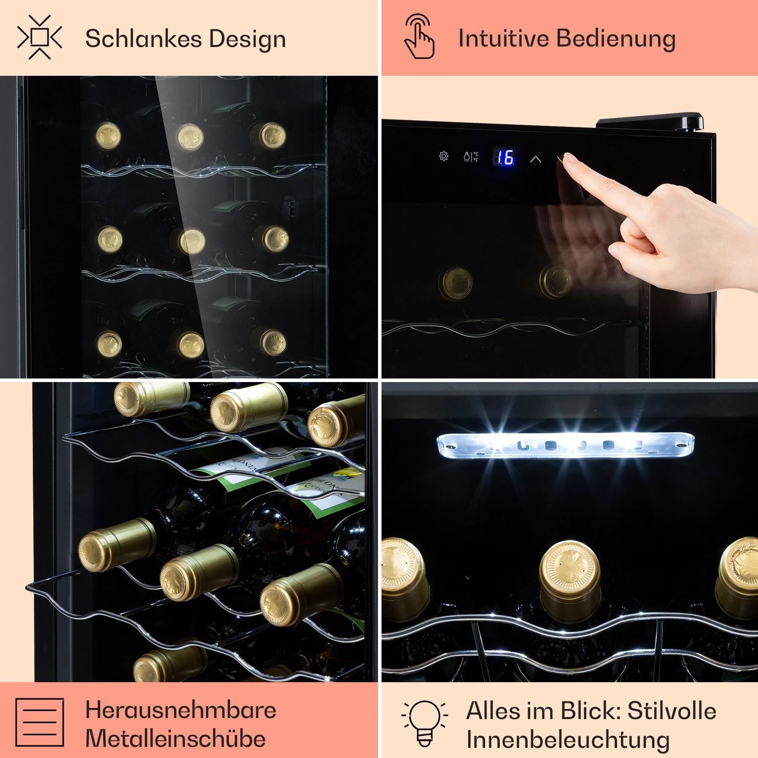 Barolo 15 Uno Weinkühlschrank 48 Ltr 15 Flaschen 11-18°C SingleZone 5 Barolo 15 Uno Weinkühlschrank 48 Ltr 15 Flaschen 11-18°C SingleZone – Bild 5