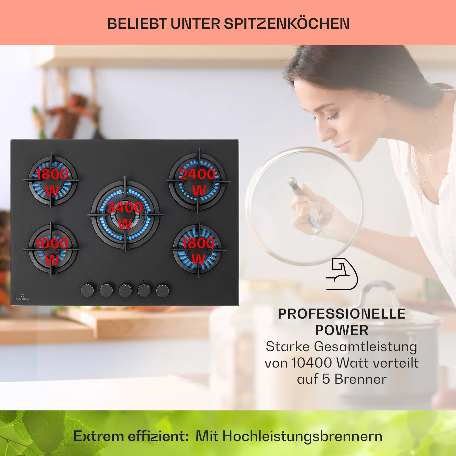 Firetale Gaskochfeld 5-flammig 70 Cm Aluminium-Brenner Inkl. Schlauch Und Druckminderer 3 Firetale Gaskochfeld 5-flammig 70 Cm Aluminium-Brenner Inkl. Schlauch Und Druckminderer – Bild 3