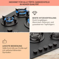 Firetale Gaskochfeld 5-flammig 70 Cm Aluminium-Brenner Inkl. Schlauch Und Druckminderer 12 Firetale Gaskochfeld 5-flammig 70 Cm Aluminium-Brenner Inkl. Schlauch Und Druckminderer -Bestes Haushaltsgeräte Geschäft 10041300 de 0004 usp