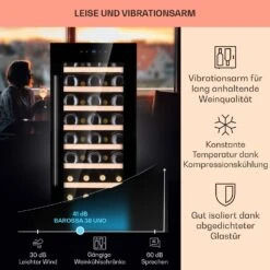 Barossa 38 Uno Weinkühlschrank 1 Zone 94 Ltr 38 Fl Touch-Display -Bestes Haushaltsgeräte Geschäft 10041306 de 0004 usp