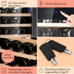 Barossa 38 Uno Weinkühlschrank 1 Zone 94 Ltr 38 Fl Touch-Display -Bestes Haushaltsgeräte Geschäft 10041306 de 0005 usp