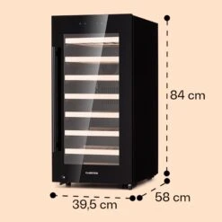Barossa 38 Uno Weinkühlschrank 1 Zone 94 Ltr 38 Fl Touch-Display -Bestes Haushaltsgeräte Geschäft 10041306 yy 0008 dimensions