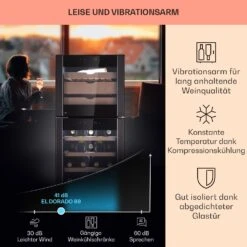 El Dorado 89 Käse & Weinkühlschrank 2 Zonen Touch 89L LED -Bestes Haushaltsgeräte Geschäft 10041310 de 0003 logo