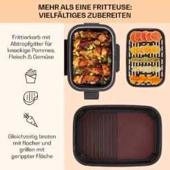 Combo Air Grill-Heißluftfritteuse 5 Programme 1500 Watt 4,5 L Grillkorb 2,5 L Frittierkorb -Bestes Haushaltsgeräte Geschäft 10041330 de 0004 usp