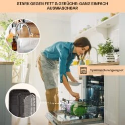 Combo Air Grill-Heißluftfritteuse 5 Programme 1500 Watt 4,5 L Grillkorb 2,5 L Frittierkorb -Bestes Haushaltsgeräte Geschäft 10041330 de 0006 usp