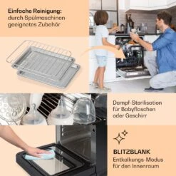 Vita Pro Heißluftfritteuse Dampfgaren 2450 W 18 Ltr 800 Ml Wassertank -Bestes Haushaltsgeräte Geschäft 10041333 de 0005 usp