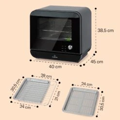 Vita Pro Heißluftfritteuse Dampfgaren 2450 W 18 Ltr 800 Ml Wassertank -Bestes Haushaltsgeräte Geschäft 10041333 de 0007 usp