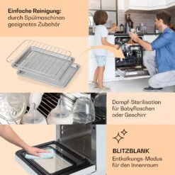 Vita Pro Heißluftfritteuse Dampfgaren 2450 W 18 Ltr 800 Ml Wassertank -Bestes Haushaltsgeräte Geschäft 10041334 de 0005 usp