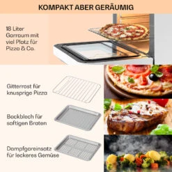 Vita Pro Heißluftfritteuse Dampfgaren 2450 W 18 Ltr 800 Ml Wassertank -Bestes Haushaltsgeräte Geschäft 10041334 de 0006 usp